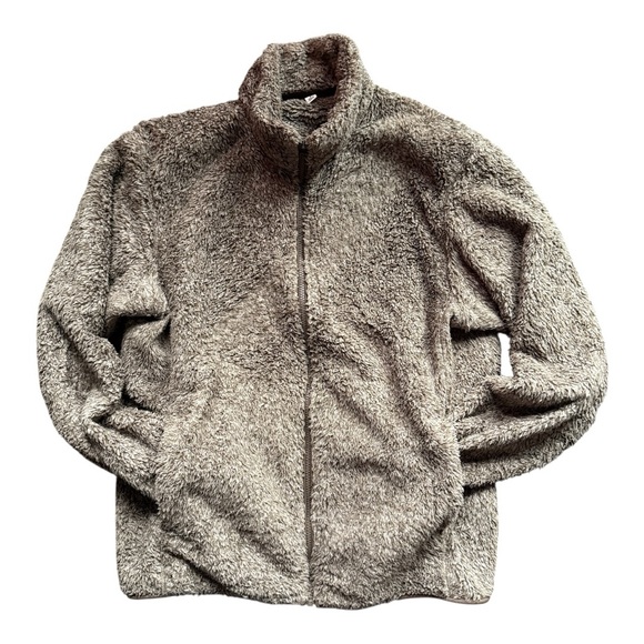 Uniqlo Jackets & Blazers - UNIQLO Sherpa Fleece Zip Jacket – Beige/Tan – Size M